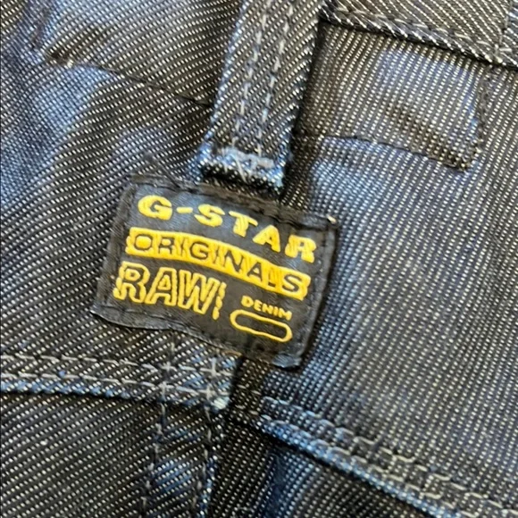 Men’s 32/34 G-Star Blue Raw Denim Jeans with Ergonomic Seaming & Pockets - Picture 8 of 8